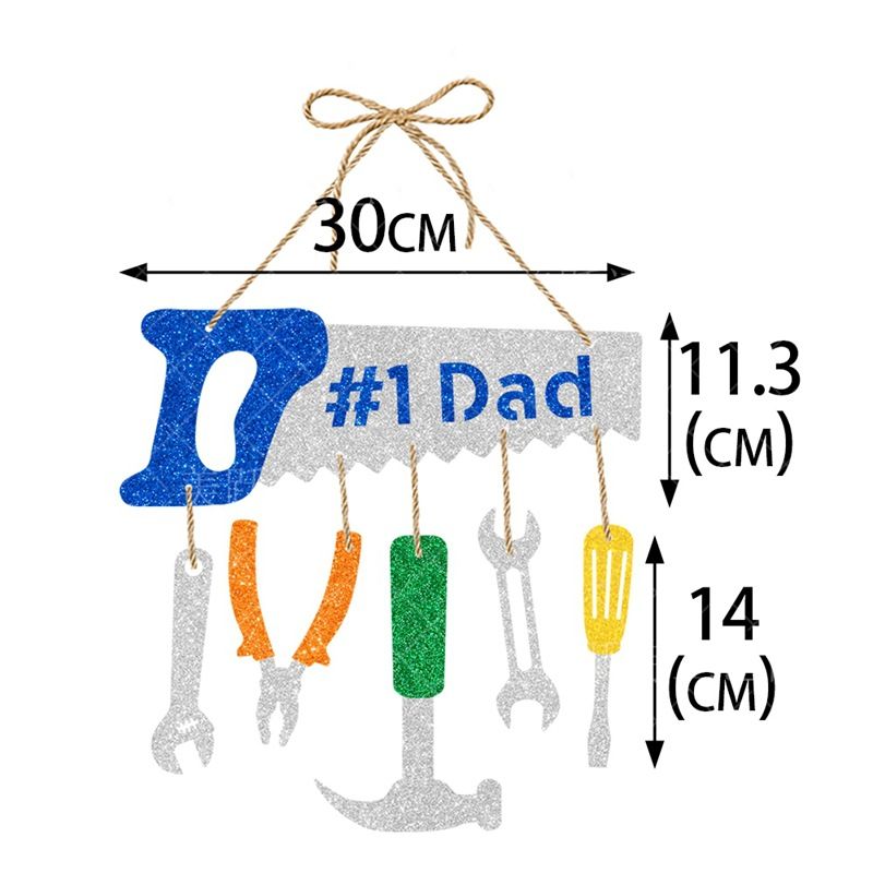 10pcs Tool Decoration Hang Tag Father's Day Hanging Decoration Fathers Day Wall Decoration Fathers Day Hanging Decoration โ image 5