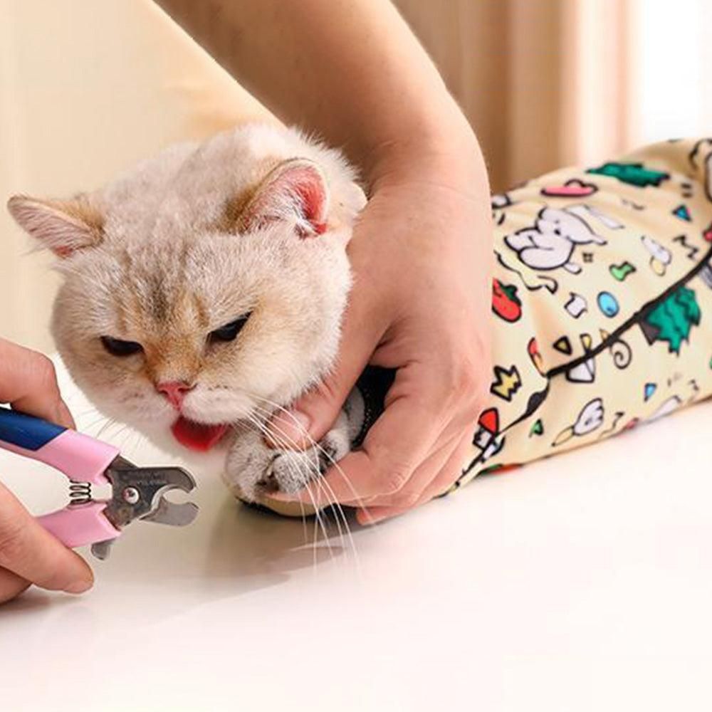 Anti-Escape Cat Grooming Wrap Mat Anti-Scratch Calming Wrap for Pet Nail Clipping Multifunctional Pet Mat - M — image 3