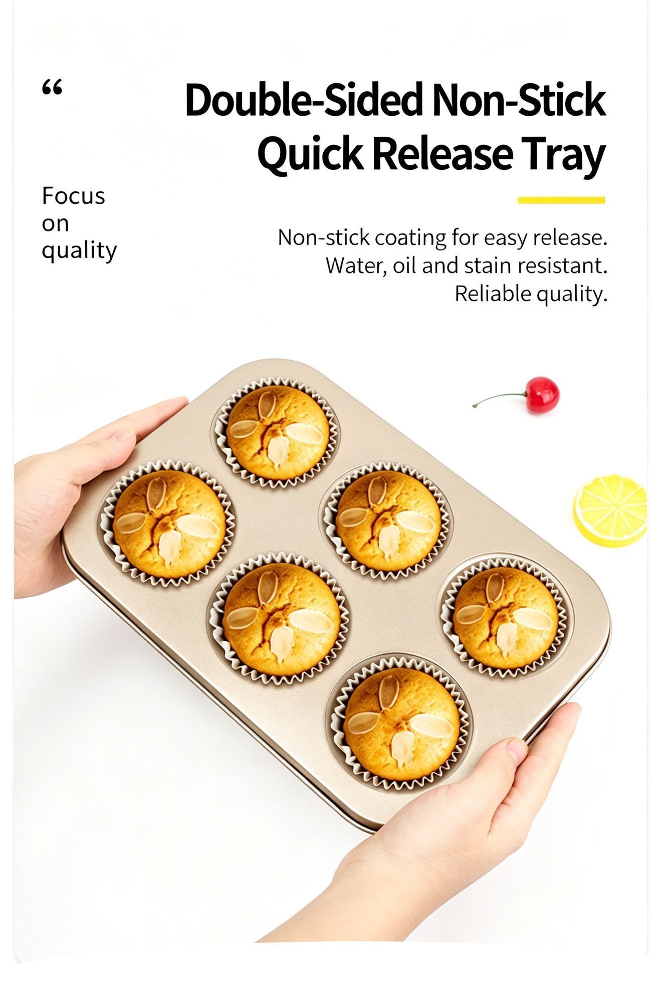 Non-Stick Mini Muffin Baking Pan, Household Oven Cupcake Mould, Black Mini 12-Cup Tray, Set Of 2, Handy Home Baking Gadget ā image 6