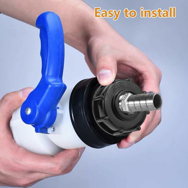 2 pcs Ibc Tank Adapter 3/4 Inch Ibc Garden Hose Adapter Ibc Tank S60X6 Plastic Water Tank Lid Adapter For Ibc Cube 1000 — image 3