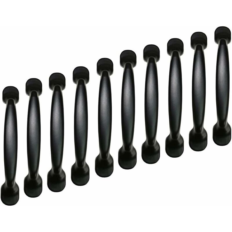 10X 96Mm Black Kitchen Cabinet Door Pulls Cupboard Drawer Bedroom Furniture Pull Handle