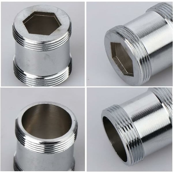 2-pack Brass Faucet Adapter 22mm NPT Male to Male Faucet Aerator Connector for Sink Faucet Water Filter Aerator (M24 - M22) โ image 3
