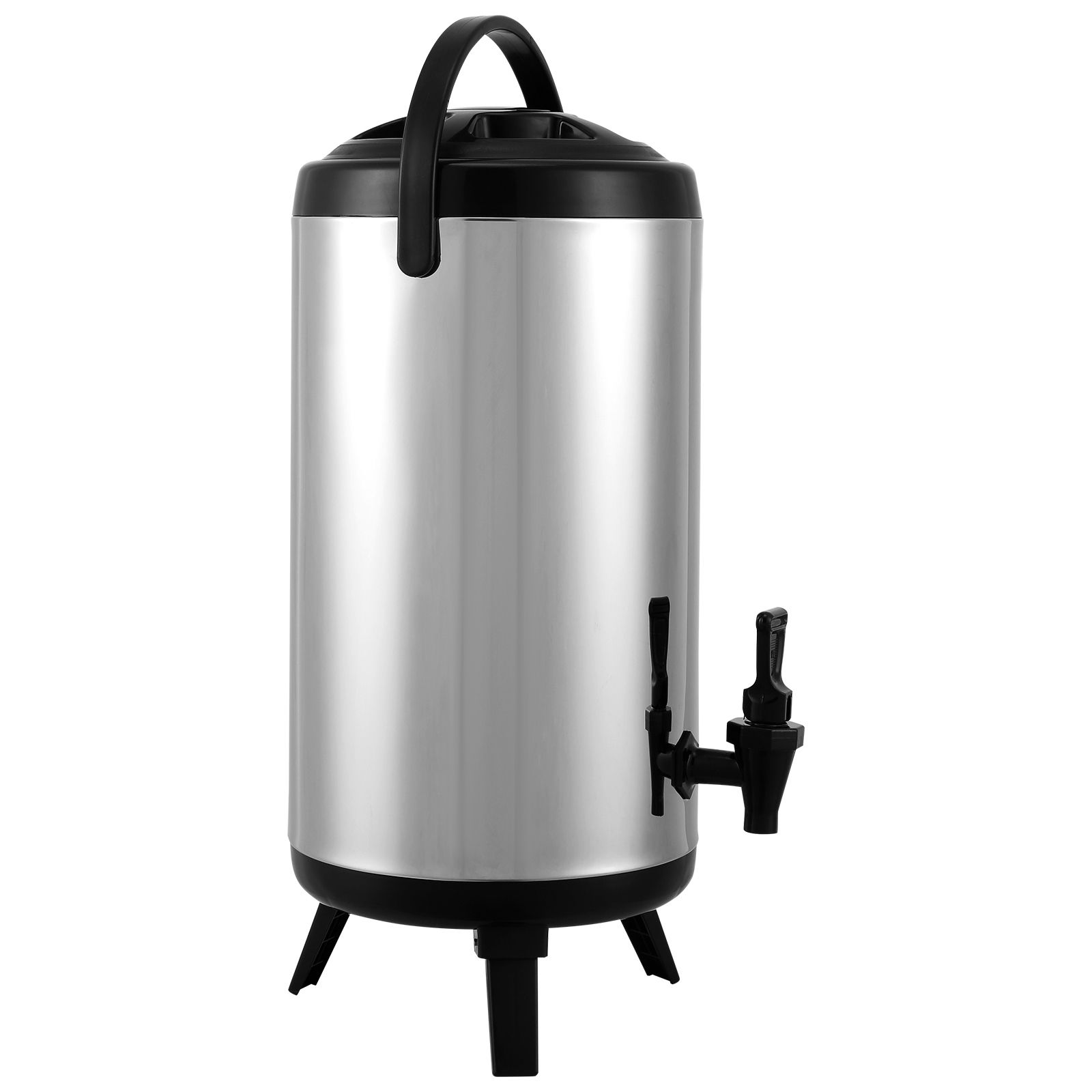Stainless Steel Insulated Beverage Dispenser, 9.2 Liter, Thermal Hot and Cold Drink Server Dispenser with Spigot Handle, Food-grade for Hot Tea Coffee Water