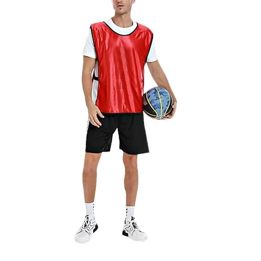 4Pcs Scrimmage Training Vest Team Sports Games Practice Jersey Red — image 3