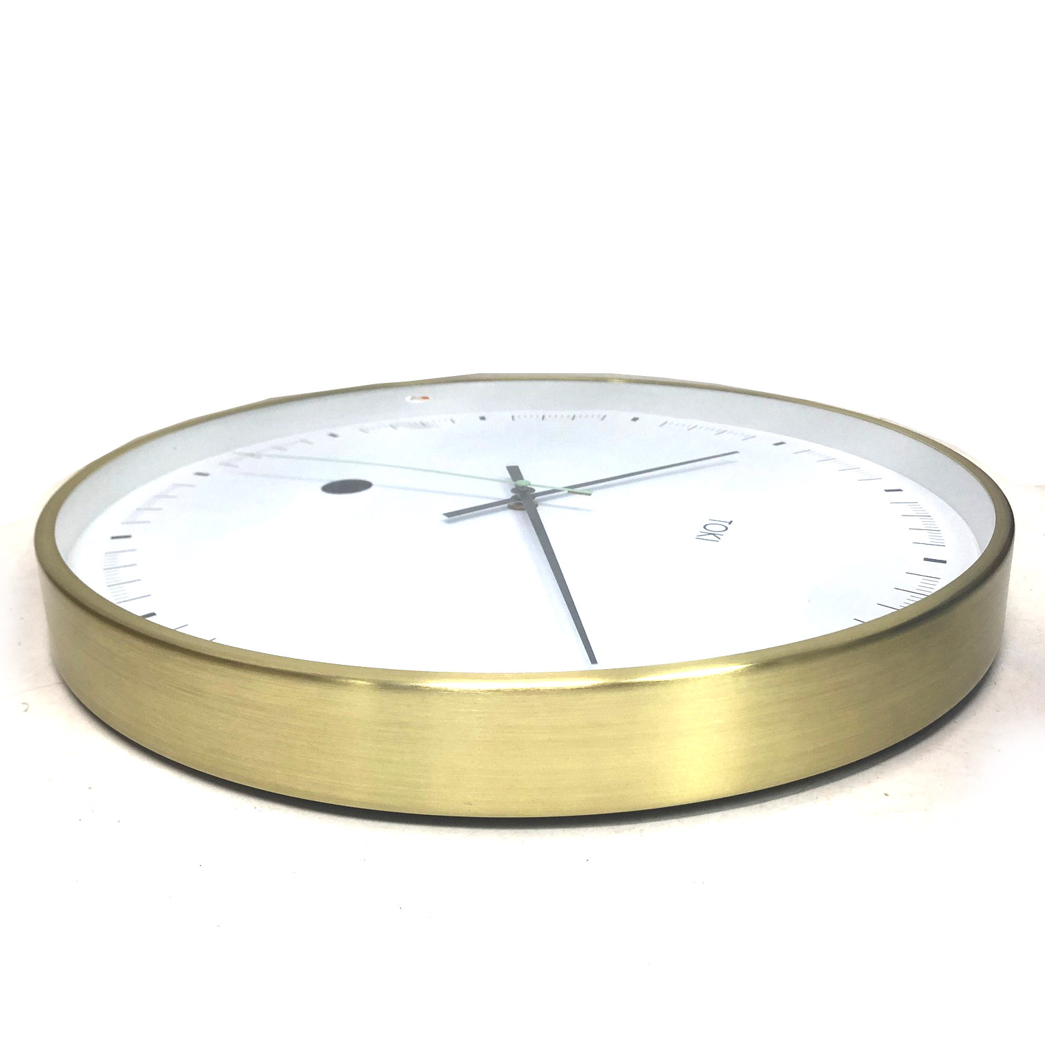 Toki Metta Brushed Gold Silent Sweep Second Wall Clock Date 40cm — image 2
