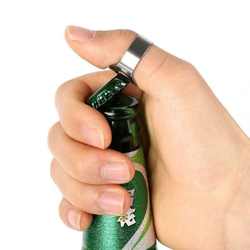 Stainless Steel Bottle Opener Ring 22mm Tool for Beer Cap Removal and Gifts — image 4