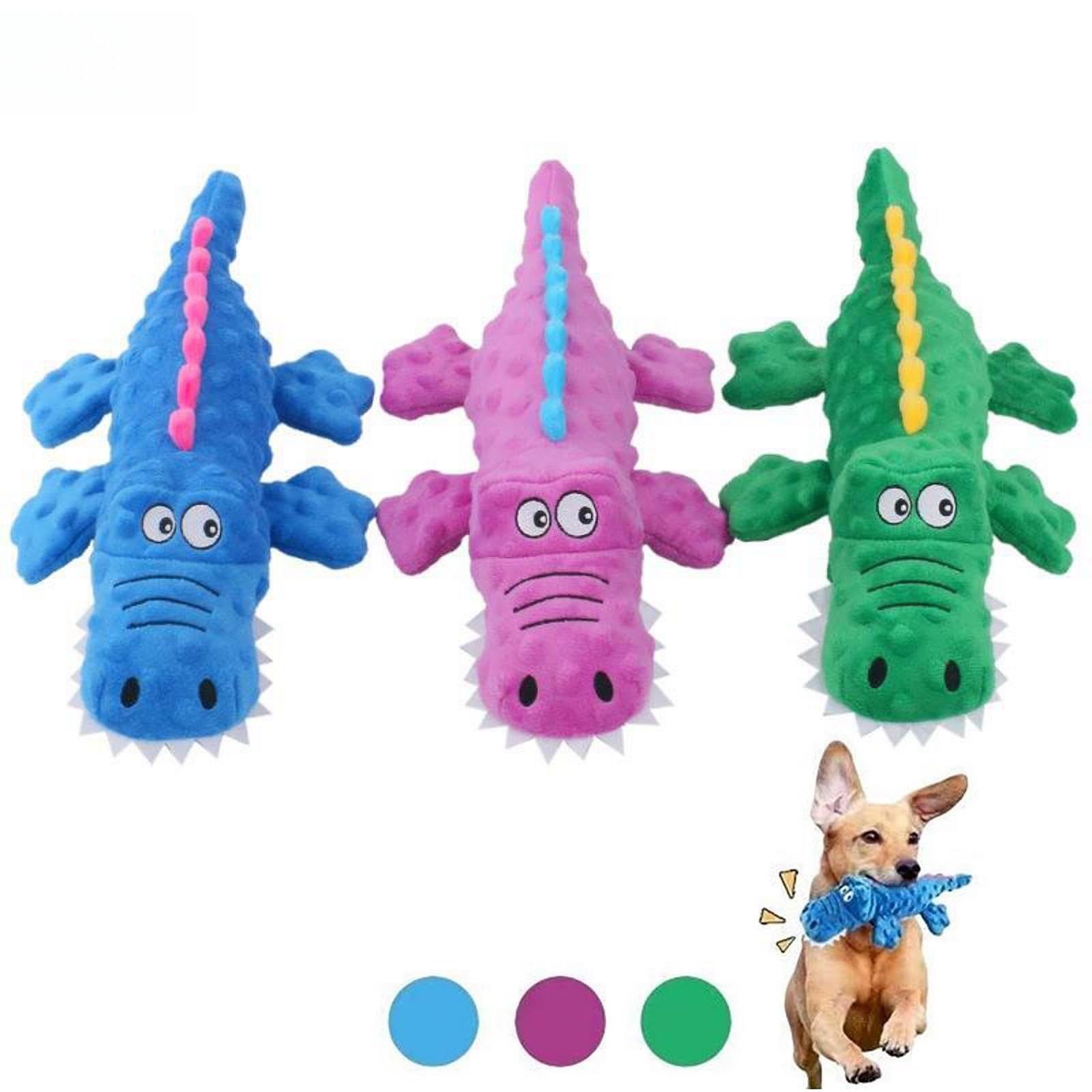 Indestructible Robust Crocodiles Dog Toy for Heavy Chewers, Unbreakable Stuffed Plush Dog Toys for Aggressive Chewers( 3PCS)