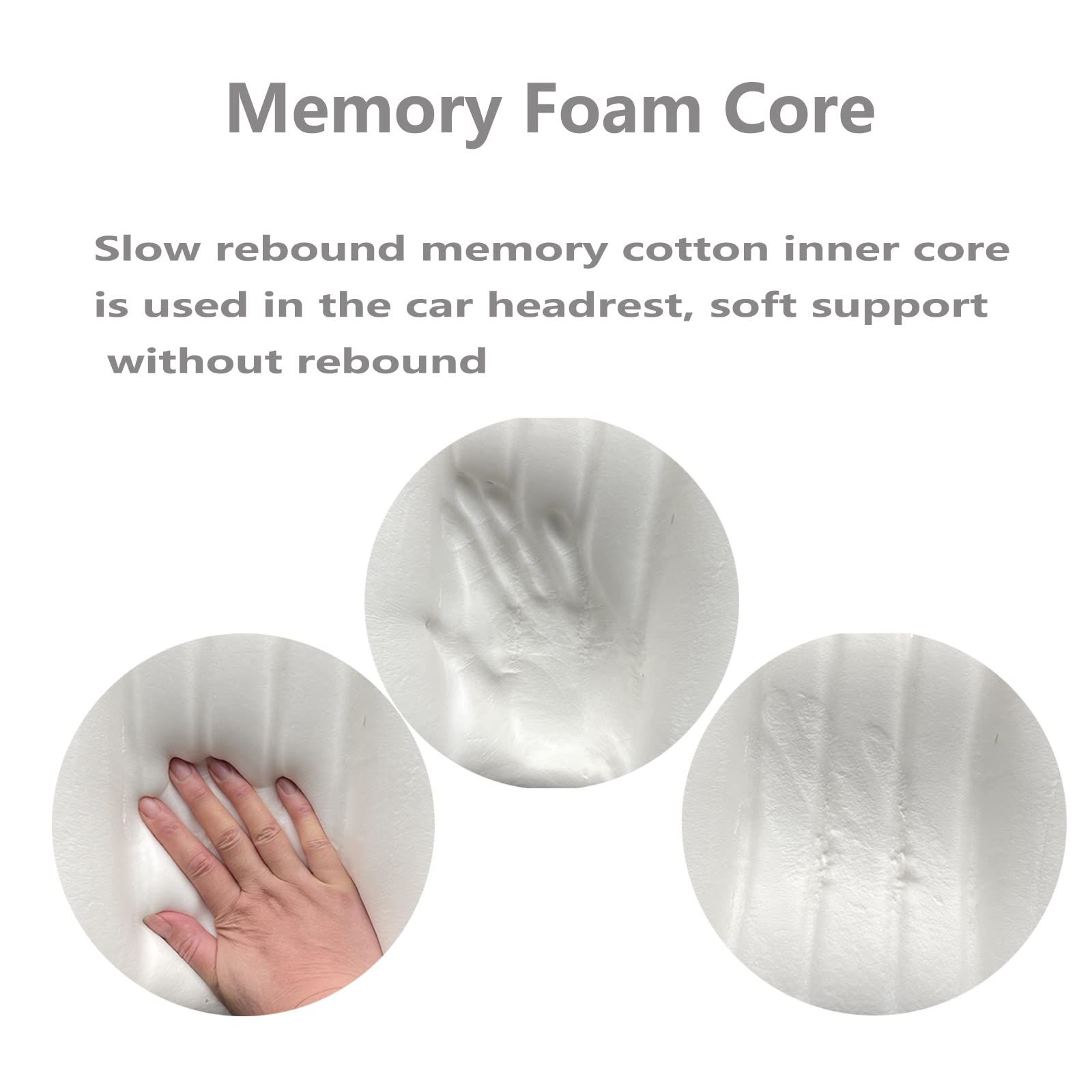 Car headrest neck pillow accessories pillow memory cotton car accessories headrest pillow for car suede, Made of Fabric — image 4