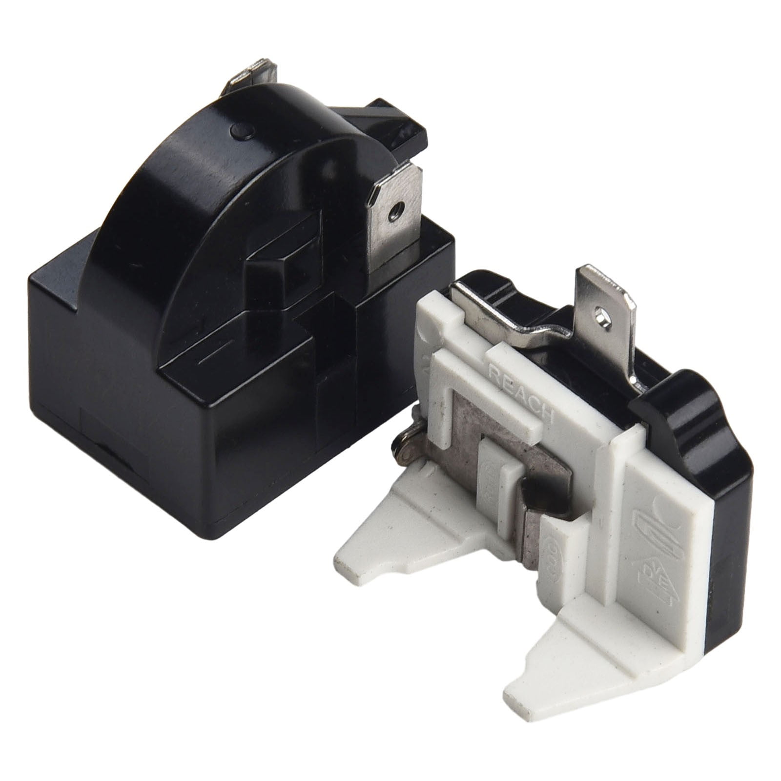 1 Set Refrigerator Ptc Starter Relay Replacement Compressor Overload Protector For Mini Fridges Coolers Easy To Install 2pin-12ohm+1/3HP — image 2