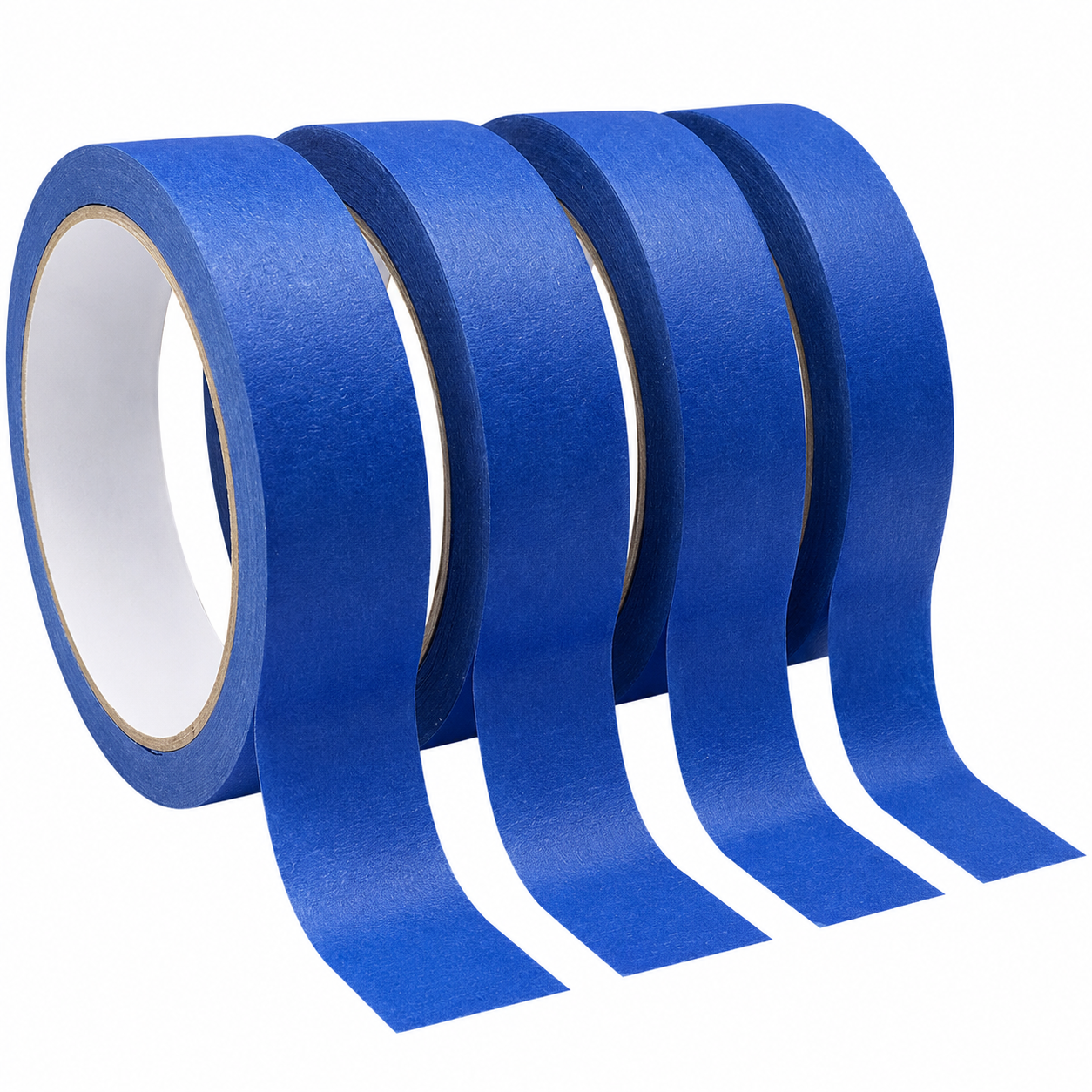 4 Rolls Blue Painters Tape, Residue-Free Masking Tape for Painting, Craft, Labeling and Multi-Purpose Use
