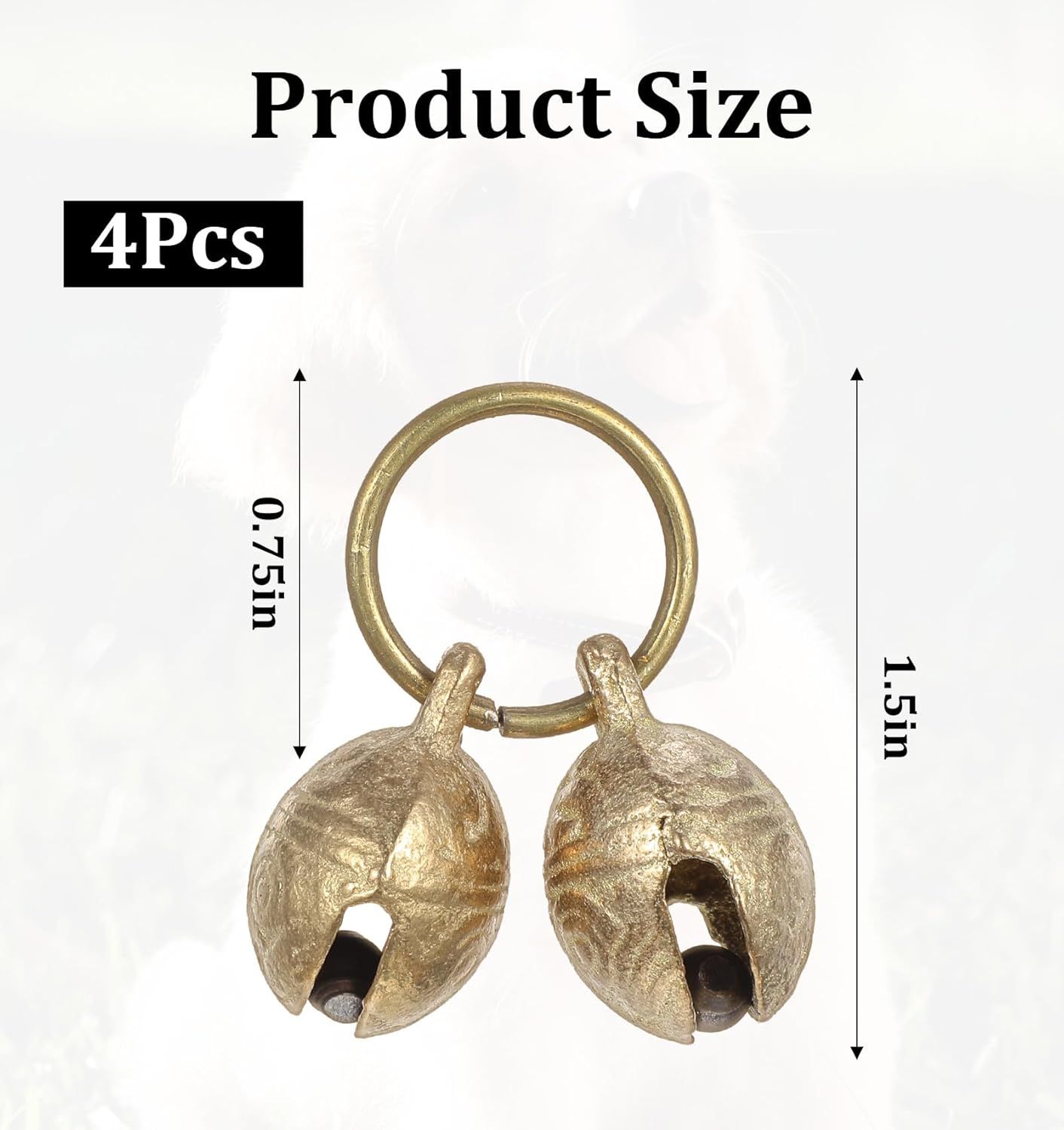 4Pcs Extra Loud Bell for Cat Dog Collar, Extra Loud Jingle Pet Bell for Cat Dog Tracking Bells to Go Outside Tracking Perfect for Safety & Identification — image 2