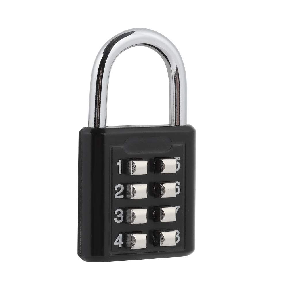 Smart Combination Lock,8 Digit Resettable Password Padlock,Portable Combination Code Padlock Security Password Lock