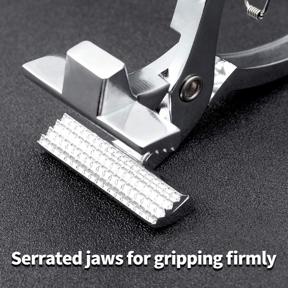 Bandwidth serrated jaw spring return painting tool with hammer stretcher for clamping art oil painting canvas — image 5