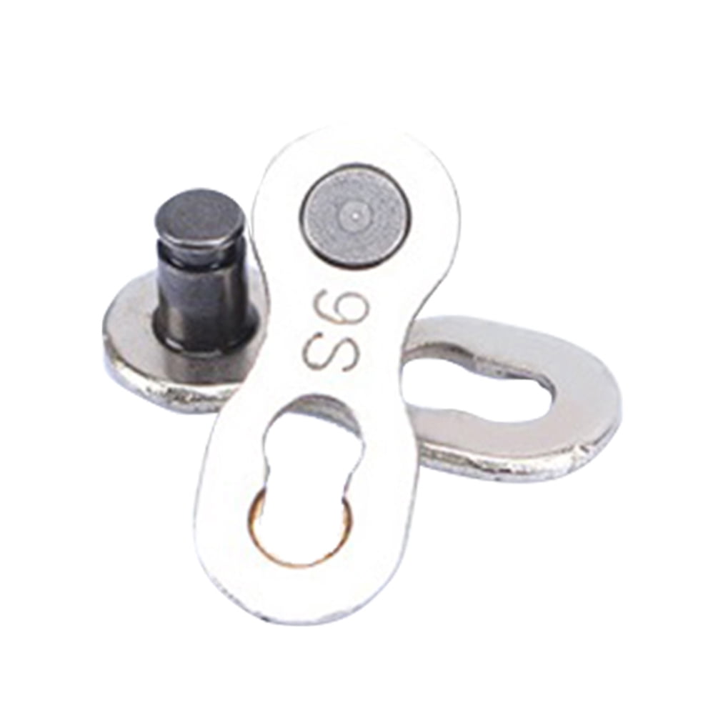 1 Pair Speed Chain Stainless Steel Buckle Chain for Bicycle Maintenance 9 Bike Chain Silver — image 4