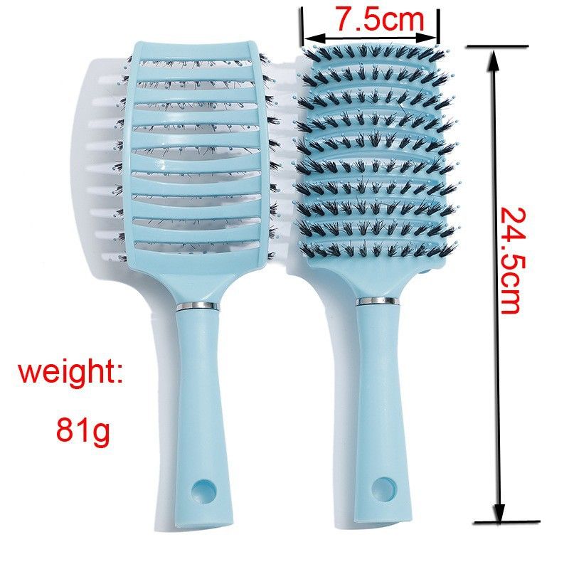 5pcs Hair Brush Magic Hair Comb Untangling Hair Comb Massage Comb Lady Hair Salon (Color: Blue with Hair-B) — image 5