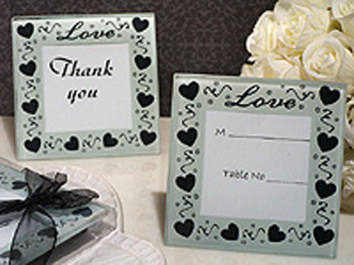 10 Pack Wedding Coasters Glass Square Photo Frame Bomboniere Favour 9x9cm - 2 Frames per Pack โ image 2