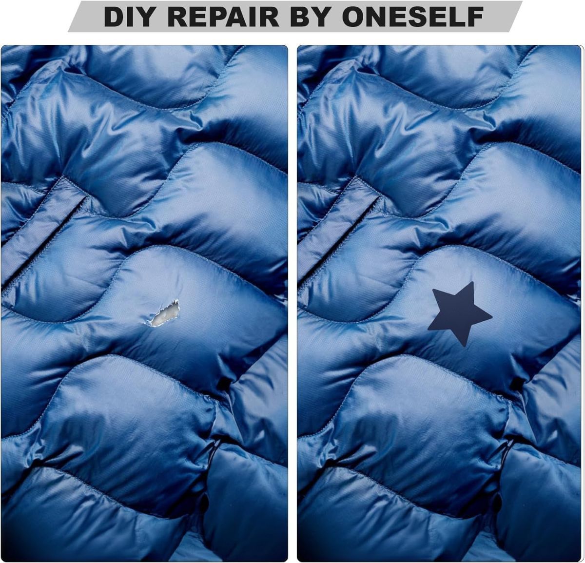 8 Pieces 7.87 x 5.9 inch Nylon Repair Patches Nylon Fabric Patch Self-Adhesive Fabric Repair Tape Waterproof Lightweight Outdoor Gear Patch Kit for Down Jacket — image 6