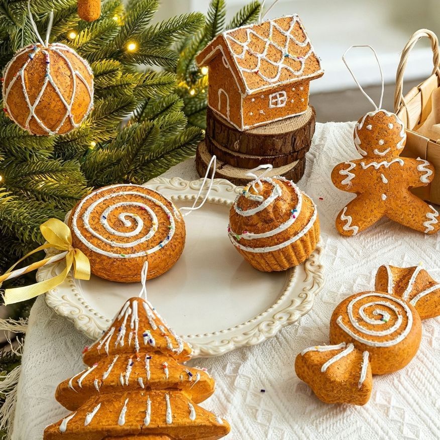 Foam Gingerbread Cake Hanging Decoration, Xmas Tree Pendant, Exquisite Holiday Gift for Home Decor Lovers — image 5