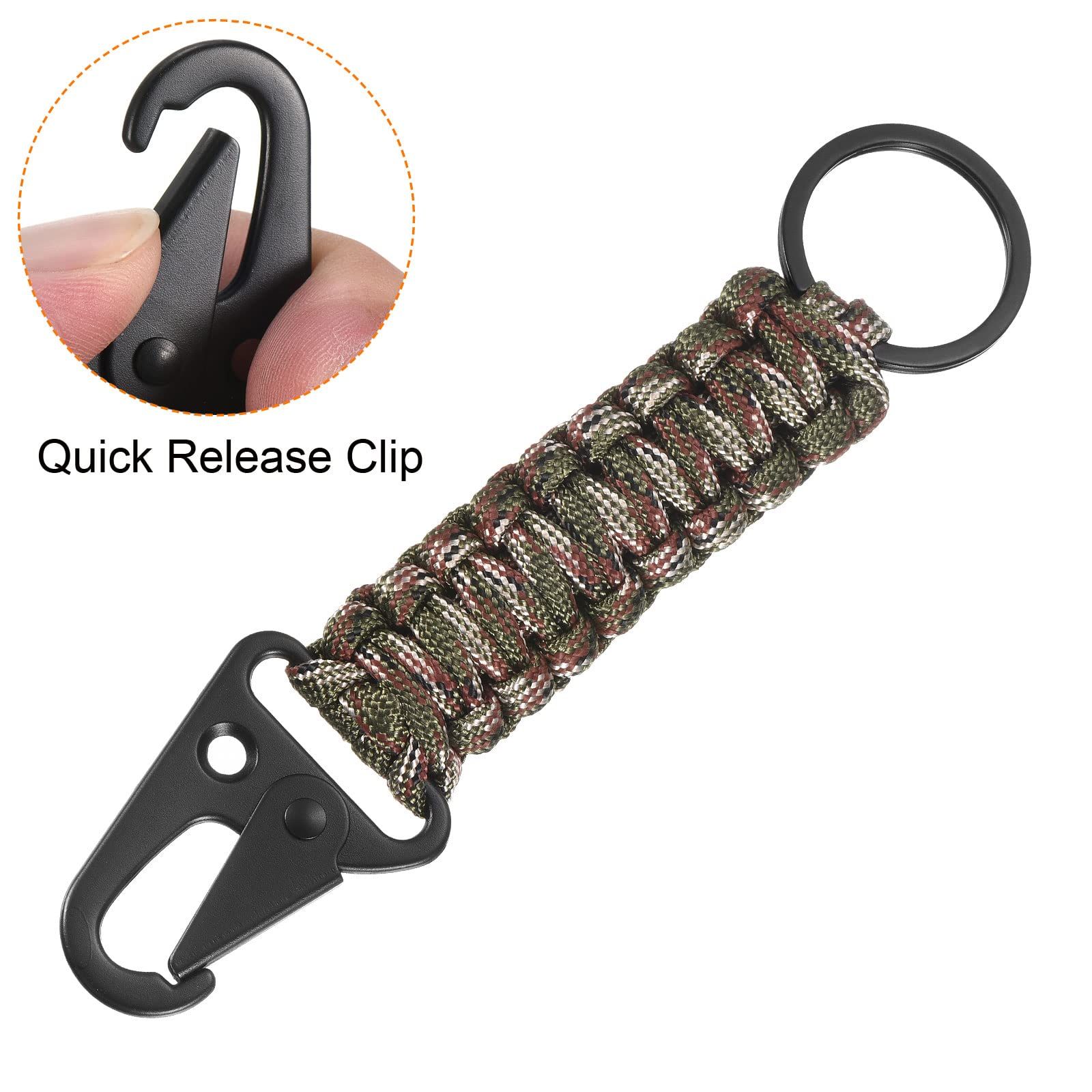 Umbrella rope climbing buckle woven pendant eagle beak keychain seven core umbrella rope woven umbrella rope jewelry keychain — image 3