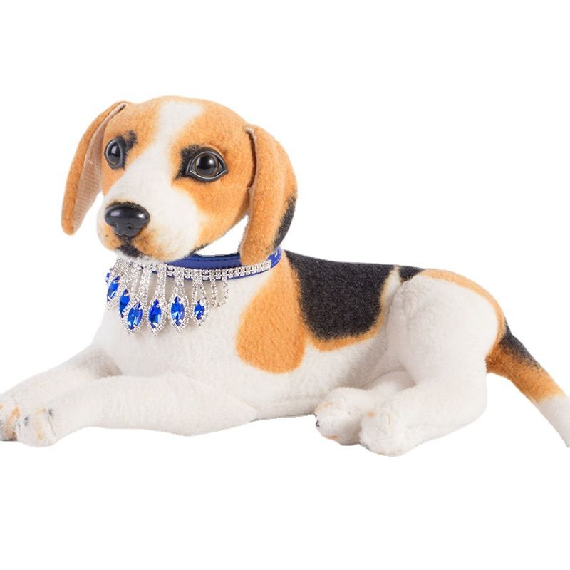 Dog Collar Mountain and water PU Princess Style Blue S# 1.3cm wide * 30cm total length, neck circumference 22cm-27cm — image 2