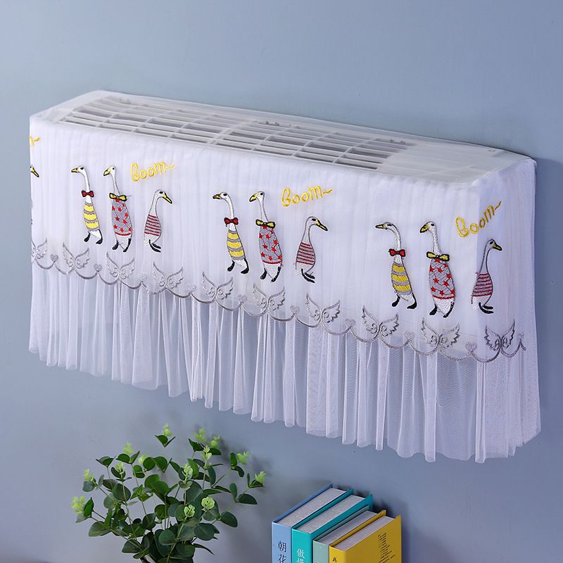 1.5P Air Conditioner Dust Cover Dustproof Wall Mounted Air Conditioner Protective Case Home Decorative Dust Cover Yellow English Duck 1.5P‑2P Within