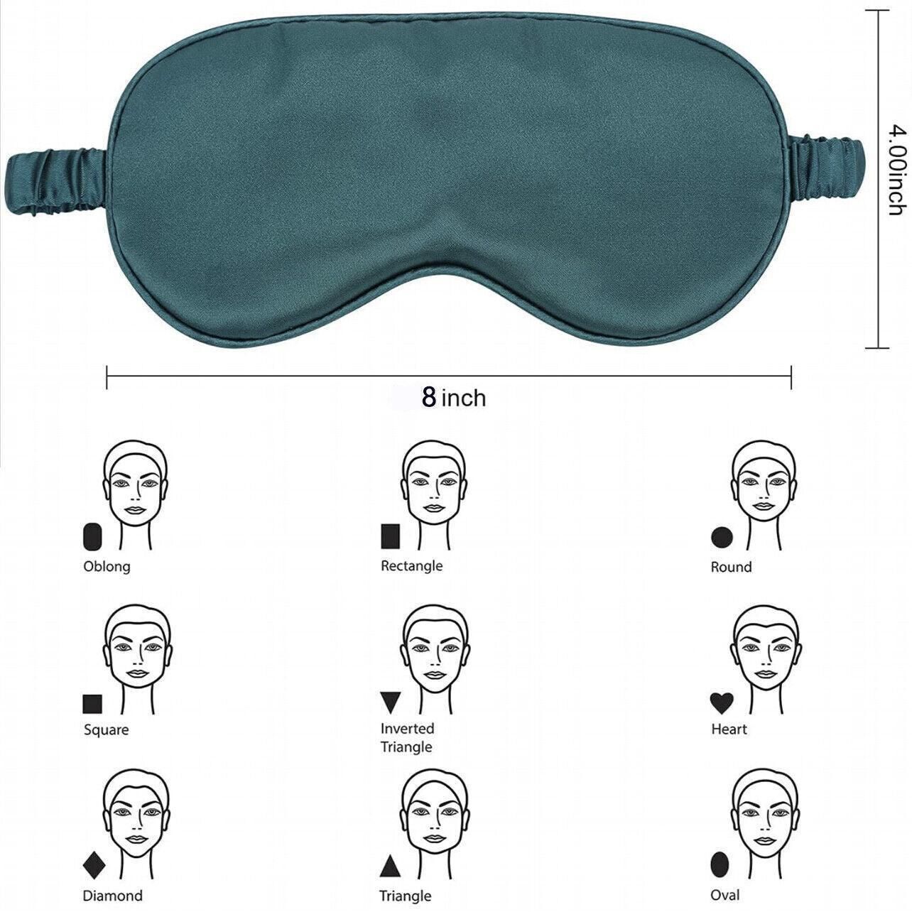 Pure Soft Silk Eyeshade Blindfold Sleep Eye Mask Cover Light Shade Travel Relax - Apricot โ image 6