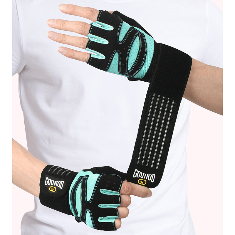 Size L Black And Blue Breathable Anti-Slip Gym Gloves for Workout and Weightlifting - Durable, Adjustable Fitness Gloves for Men and Women โ image 6