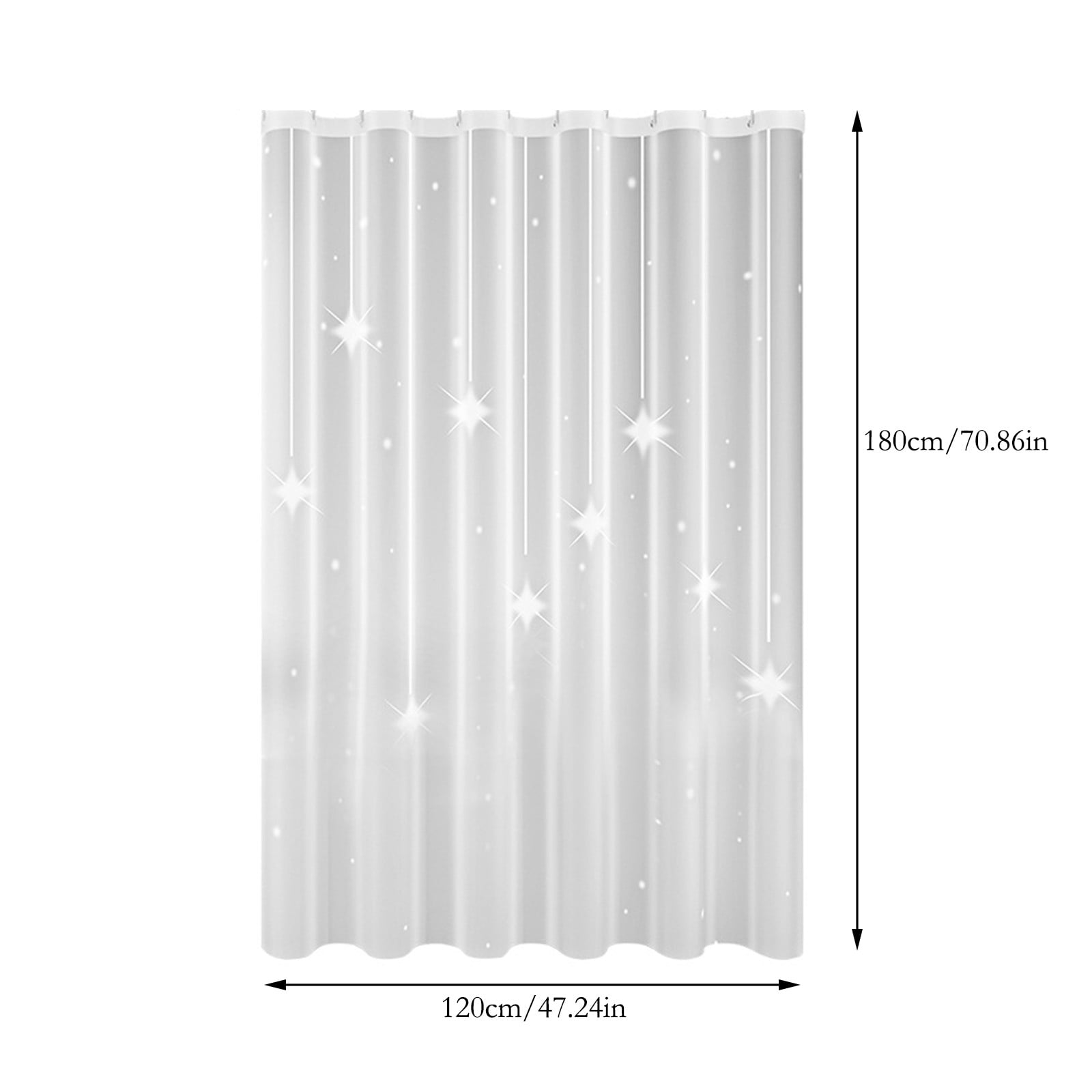 Shower Curtain, 31.5×71 Inch Shower Curtain Liner, Waterproof Plastic Shower Liner, Cute Lightweight Shower Curtain for Bathroom 71×47.2 in A — image 3