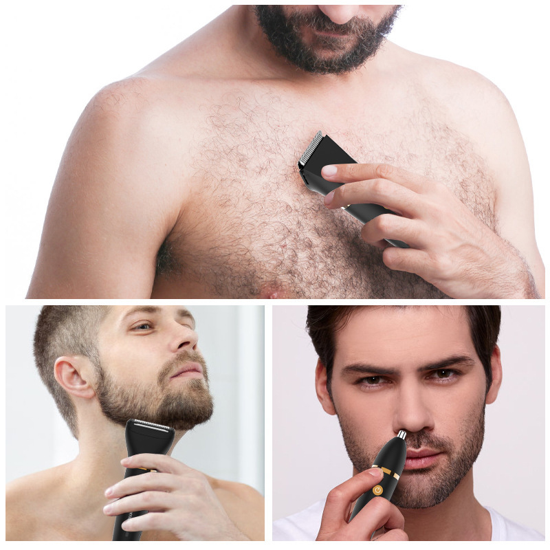 3-in-1 Men's Electric Body Groomer & Hair Clipper Kit - Waterproof, USB-C Rechargeable with Charging Dock(Upgraded gray) โ image 3