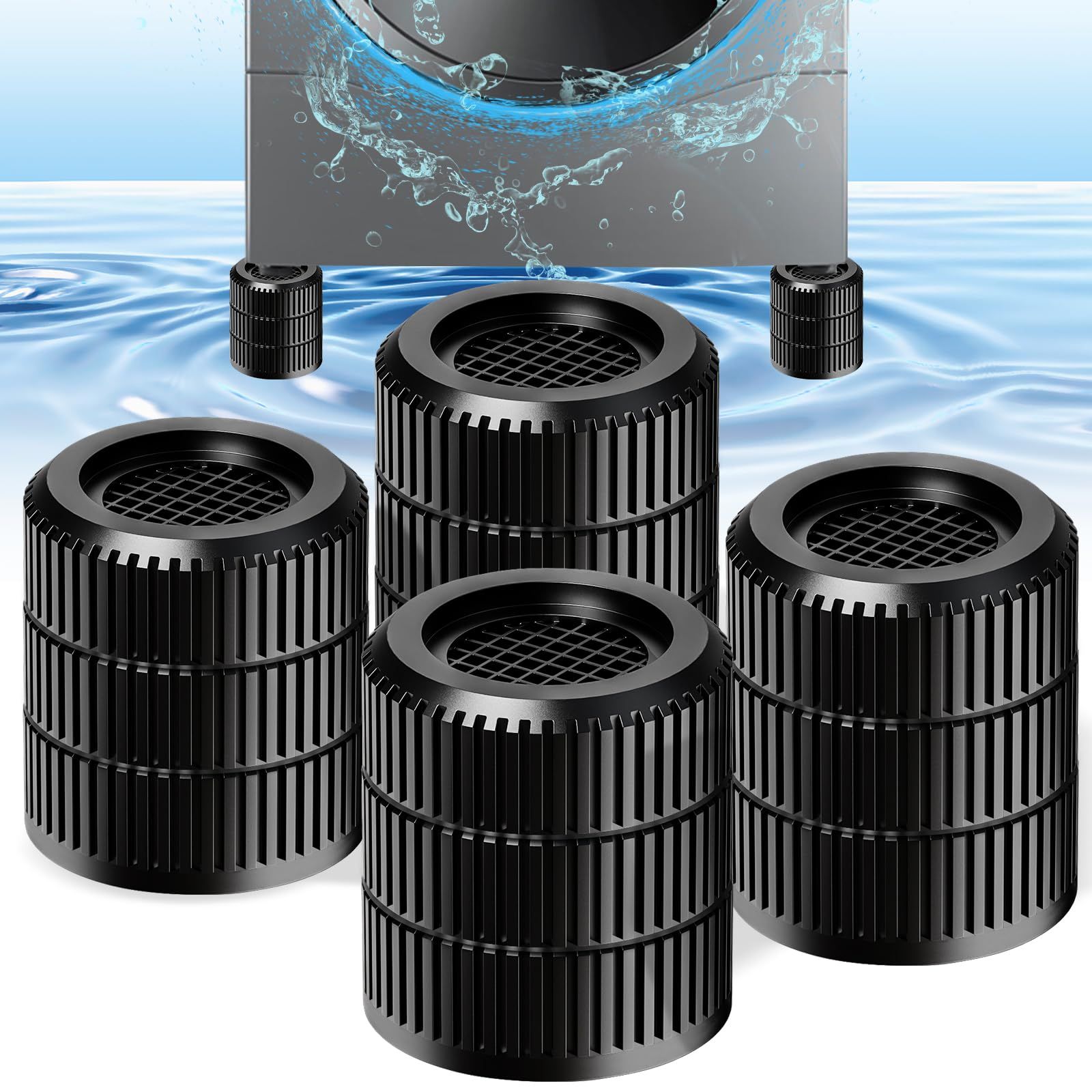 4Pcs Anti-Vibration Pads for Washing Machine, Shock and Noise Cancelling Washer Dryer Support Feet Mat, Washing Machine Stabilizer