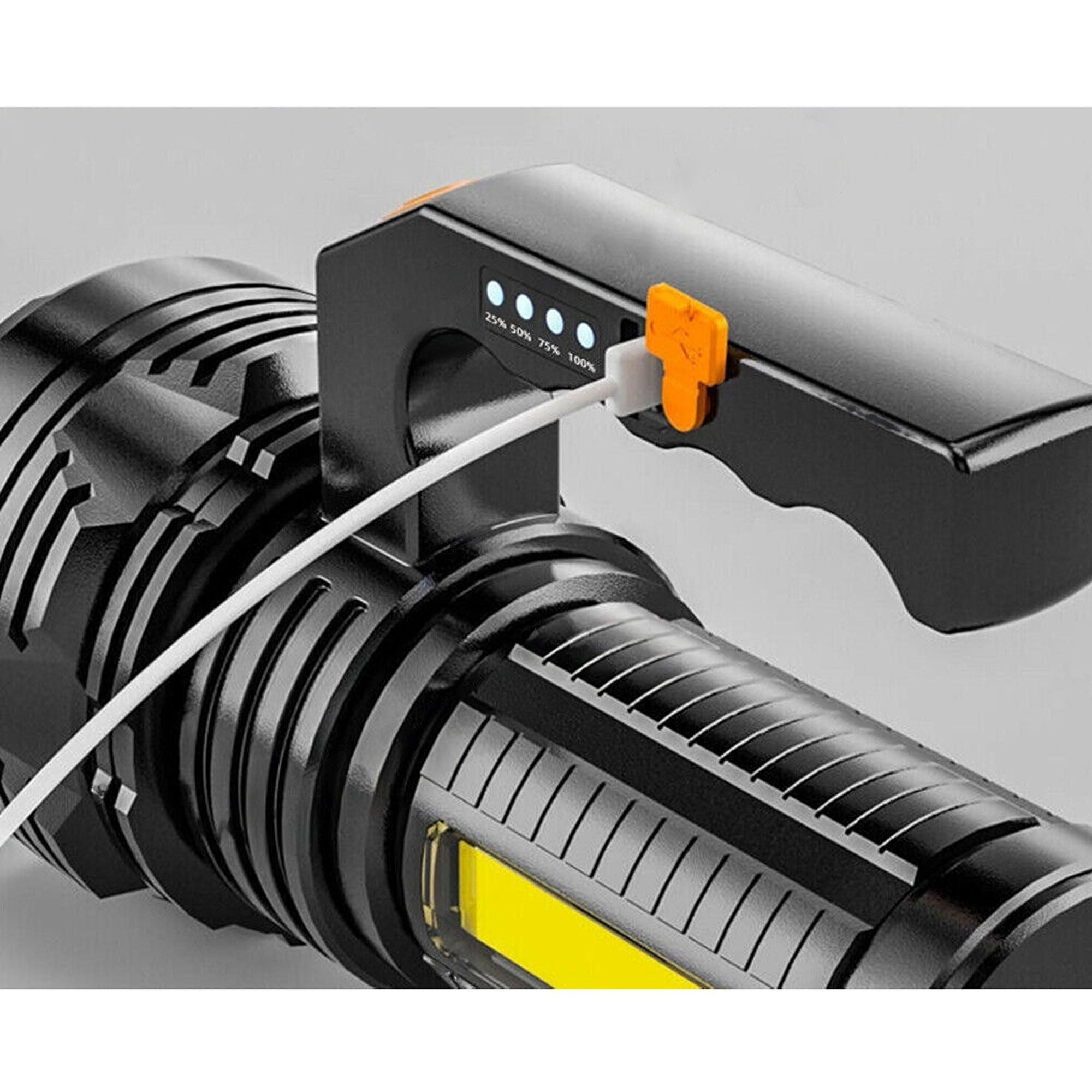 Handheld LED Spotlight USB Rechargeable Searchlight Work Lamp โ image 4
