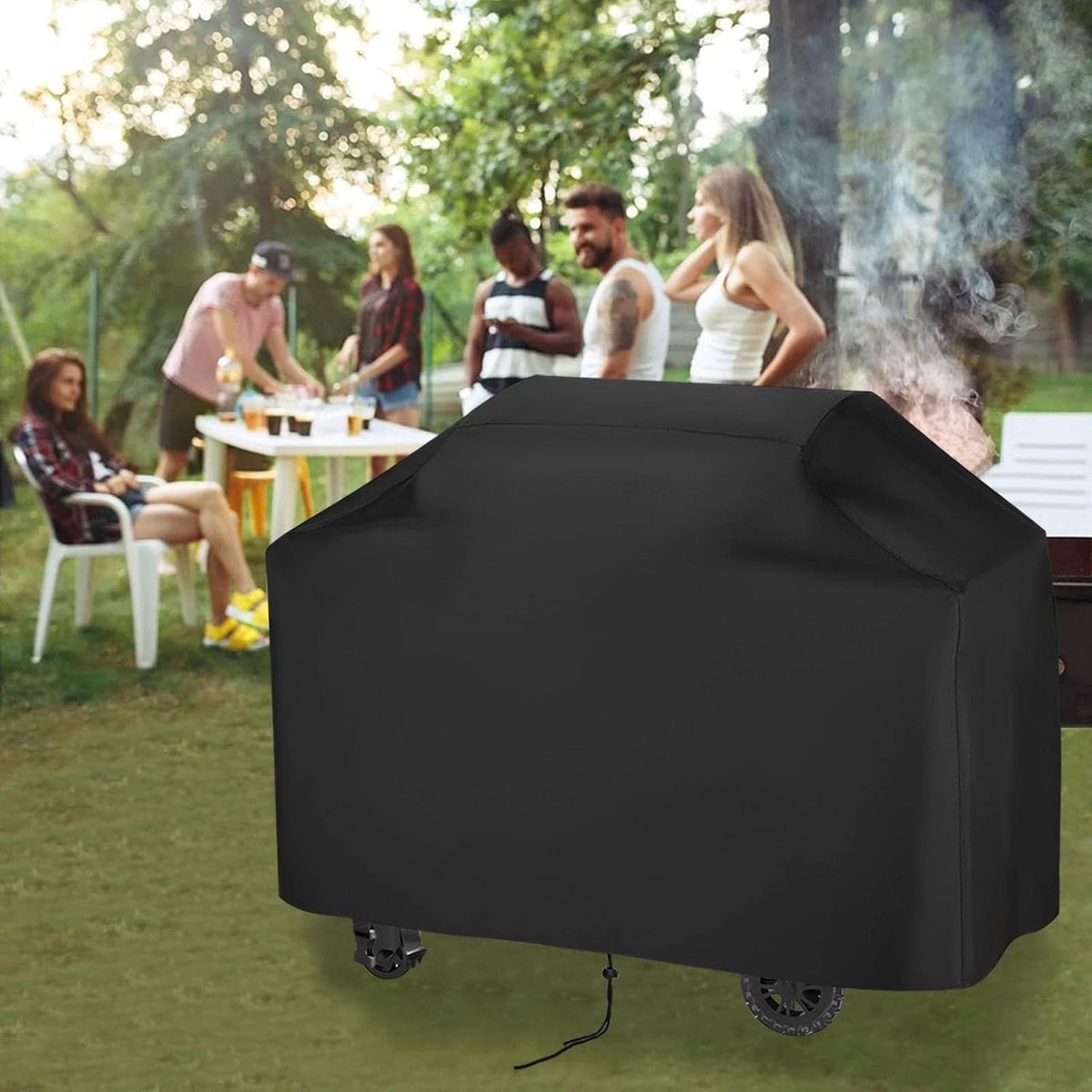 190 × 71 × 127 cm - BBQ Cover - Barbecue Covers - Waterproof Barbecue Protective Cover - Waterproof Protective Cover - 210D Robust Outdoor Grill Cover — image 2
