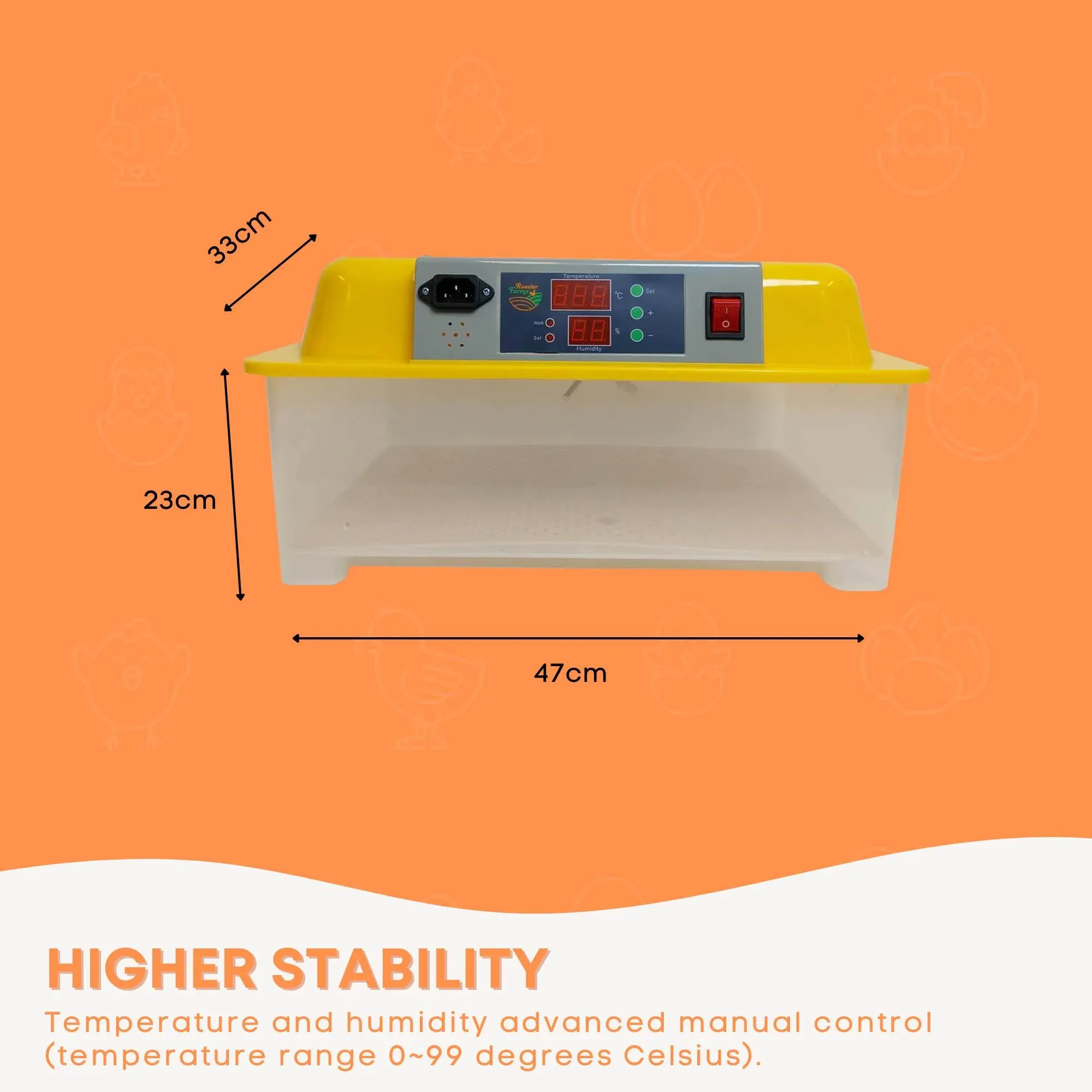 Rooster Farms Electric 24 Egg Incubator + Accessories for Chicken Quail Duck — image 4