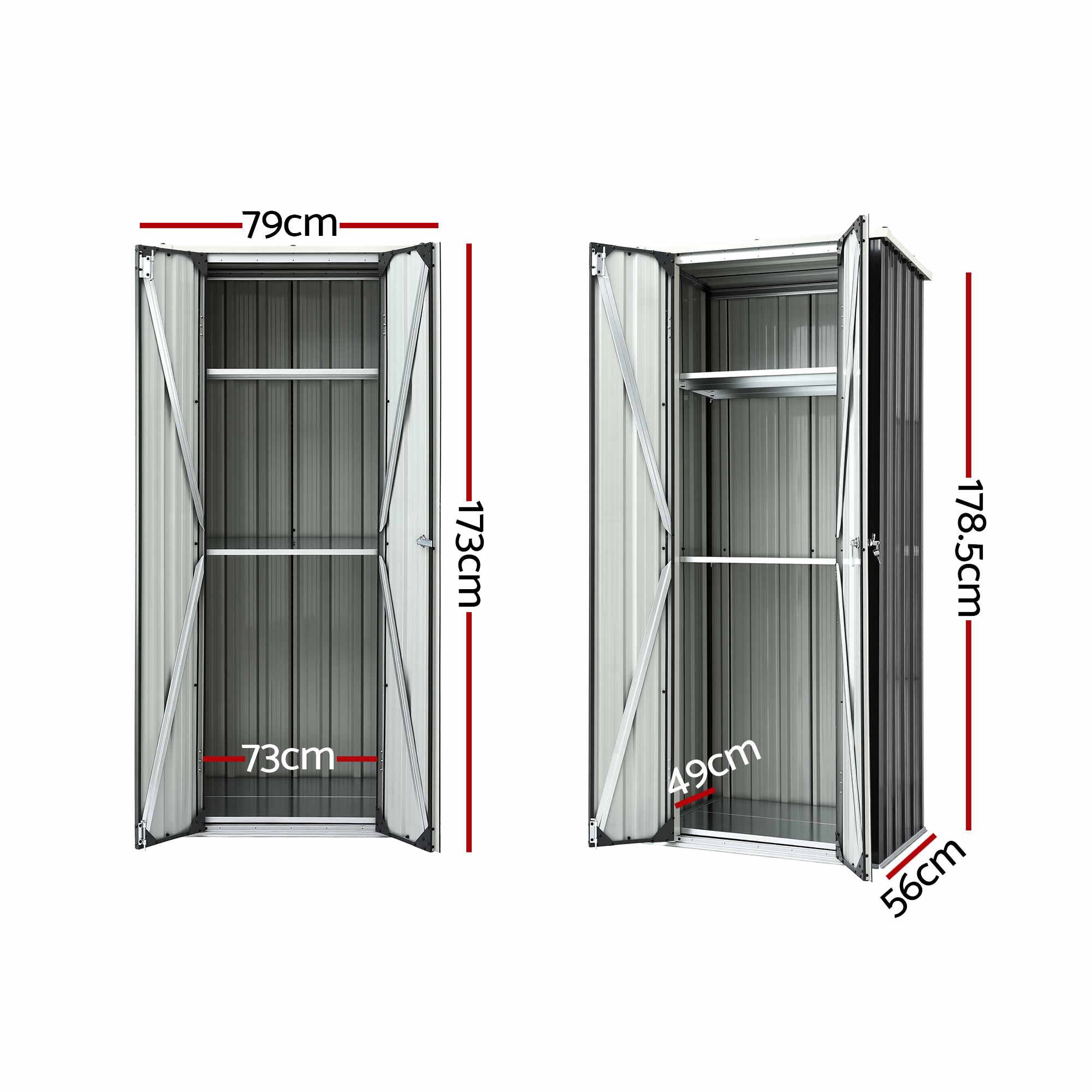 Gardeon Outdoor Storage Cabinet Garden Shed Tool Lockable Cupboard Steel Adjustable Shelves โ image 3