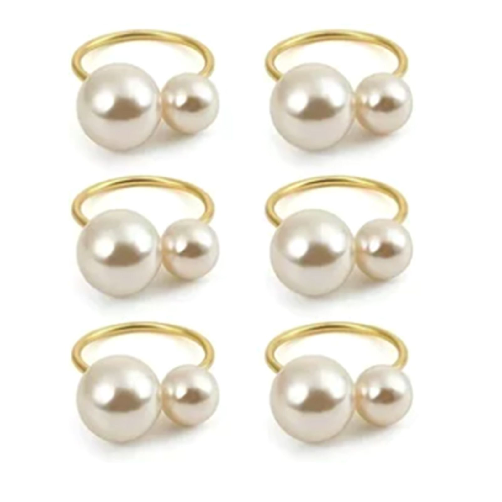 12pcs Napkin Ring Washable Decorative Exquisite Metal Napkin Ring Buckle for Wedding Party Banquet Christmas Dinner — image 4