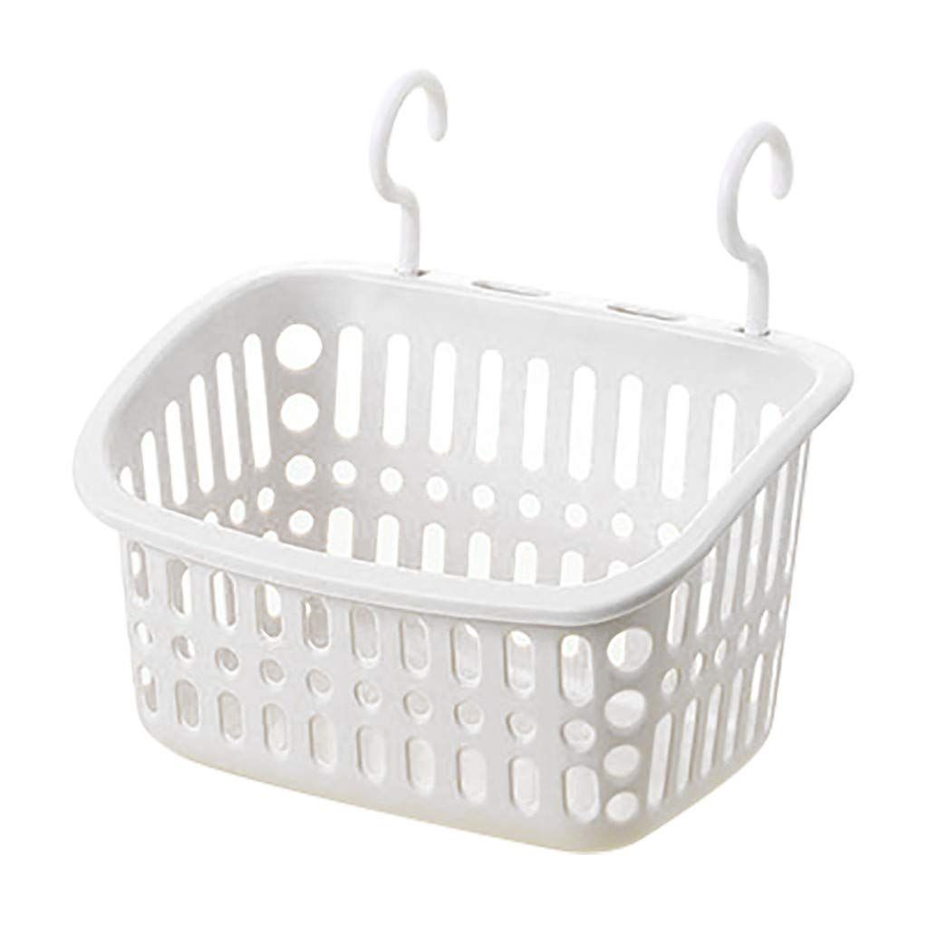 Plastic Hanging Shower Basket with Hook for Bathroom Kitchen Storage Holder, Connecting Organizer Storage Basket