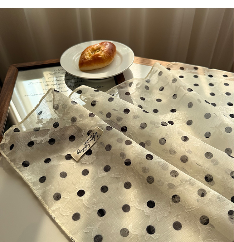 Style 12 Black Versatile Patterned Square Scarf | 65x65cm Lightweight Polyester Neckerchief Headband | Vintage Polka Dot & Floral — image 3