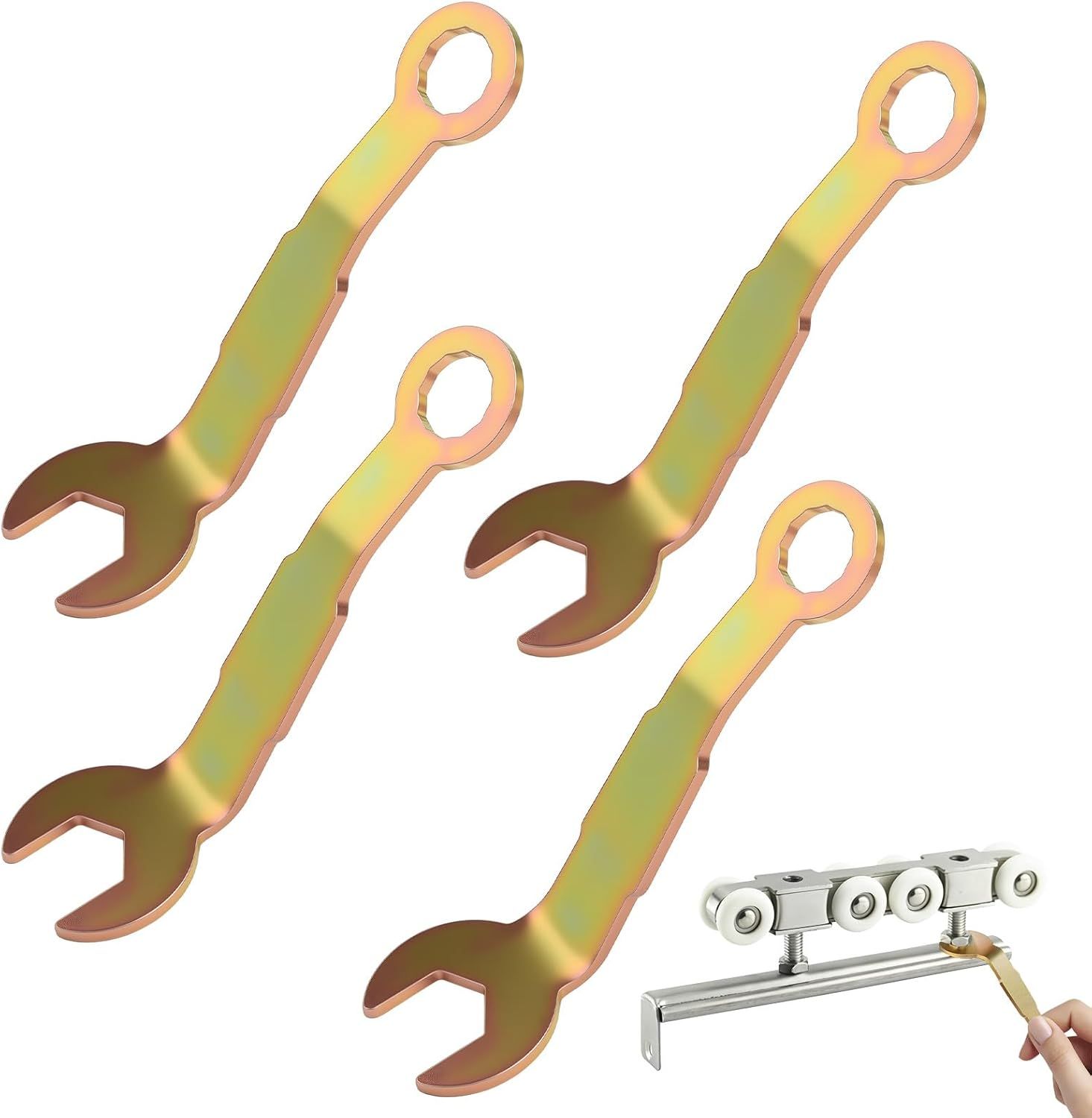 4pcs Pivot Pocket Door Wrench, 0.83'' Pocket Door Wrenches, Adjustment Pocket Wrenches-Rv Pockets Door Adjusting Hardware, Bi-Fold Doors Hardware Adjustment