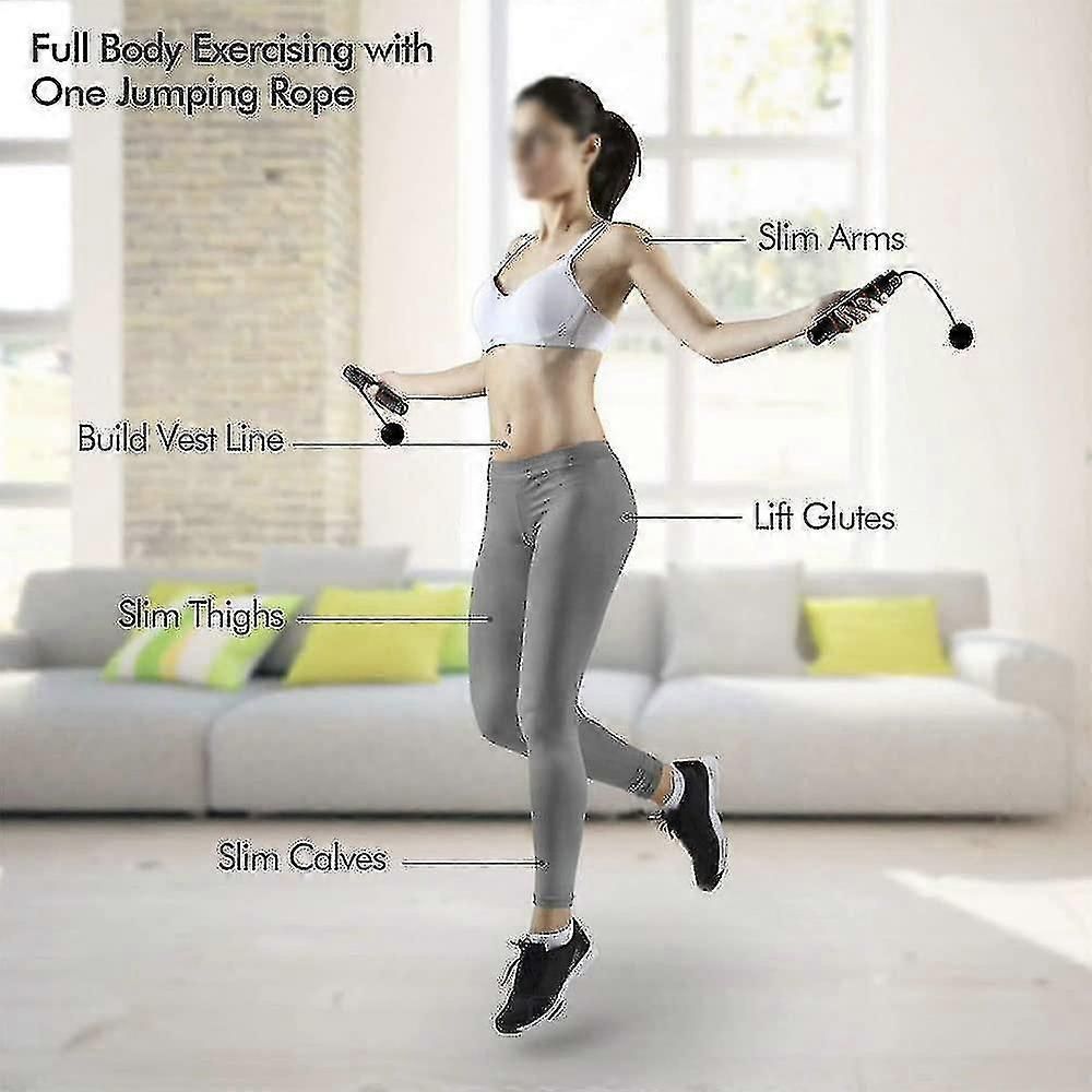 Jump Rope,Ropeless Jump Ropes For Fitness,skipping Rope For Wellness Beginners,adults Workout - Pink — image 5