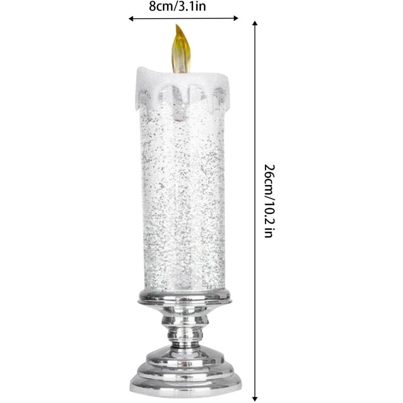 Flickering Flameless Candles Christmas LED Candles - Usb Rechargeable Color Changing Christmas Candles, LED Water — image 4