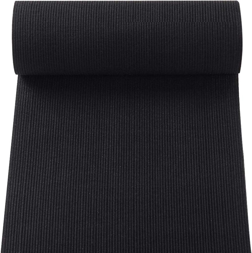 Knit Elastic Bands for Sewing Black Heavy Stretch High Elasticity Flat Elastic Cord 6 Inch Wide Braided Elastic Spool 2 Yard — image 2