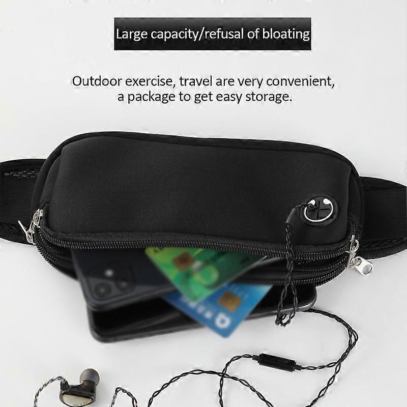 Sports Waist Bag Running Belt Bag Adjustable Phone Holder Fanny Pack for Men Women Gym Cycling Hiking - Sky Blue โ image 5
