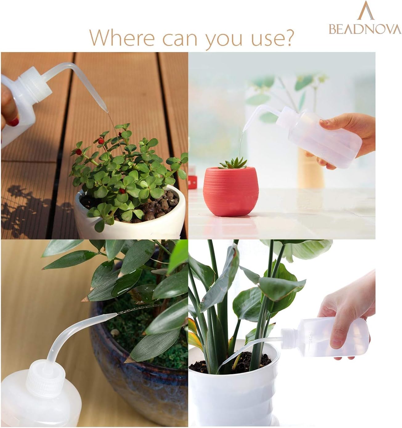 Irrigation Bottle 500ml 17oz Indoor Plant Watering Can Water Squirt Plastic Rinse Bottle for Eyelash Extensions Eye Wash Tattoo Lab (3pcs) โ image 4