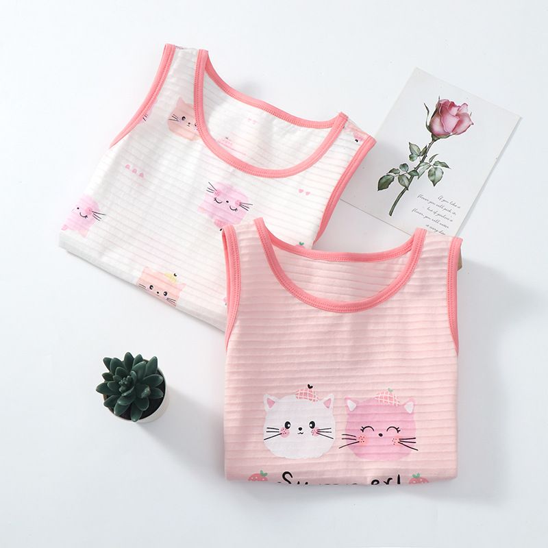 KIDS MAM&DAD Girls Bamboo Cotton Sling Skirt 100% Cotton White Cat 110cm โ image 4