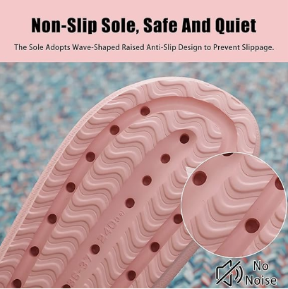 Cloud Slippers for Women and Men, Pillow House Slippers Shower Shoes Indoor Slides Bathroom Sandals, Ultimate Comfort, Lightweight, Thick Sole, Non-Slip, Easy โ image 5