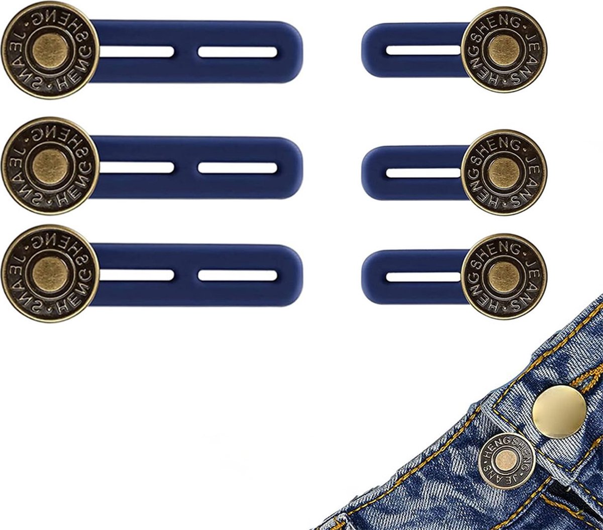 Buttonhole Extender 6 Pieces Bronze - Trouser Expander - Jeans Trouser Expander - Trouser Widening Button - Denim Extension Button - Button Extender - Reusable