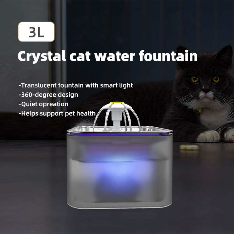 YES4PETS 3L Automatic Electric Pet Water Fountain Dog Cat Stainless Steel Feeder Bowl Dispenser Grey โ image 4