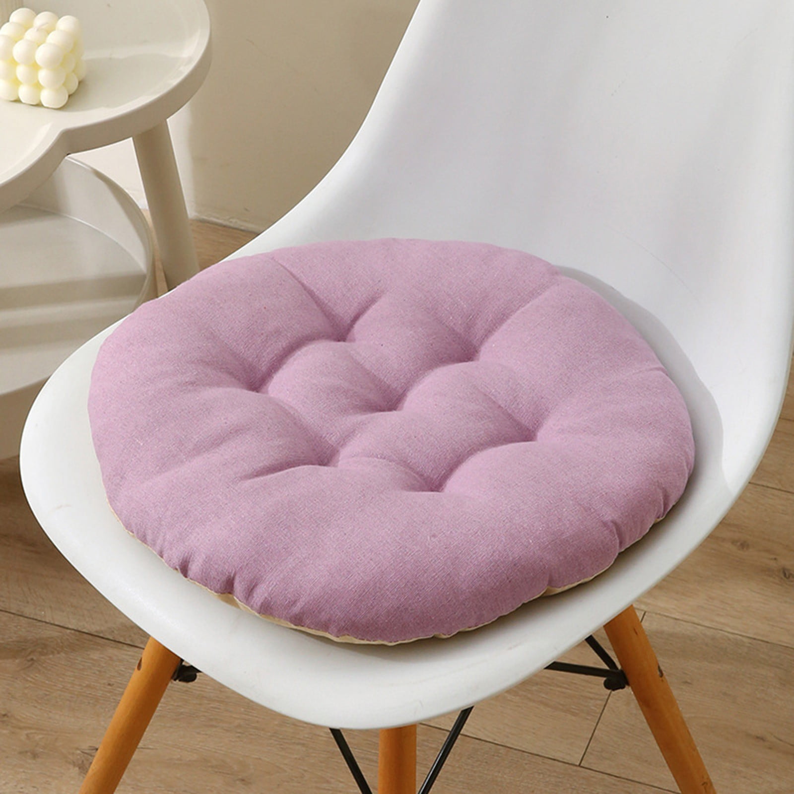 Seat Cushion 19.7*19.7in Thickened Large Size Chair Cushions Candy Color Round Soft Office Chair Cushion Breathable Linen Meditation Floor Pillow for Tatami