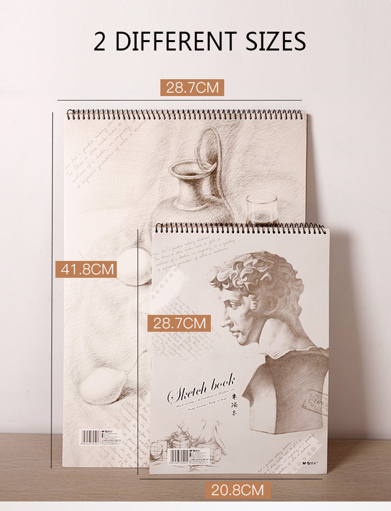 Sketch Pad 40 Sheets Artist Drawing Painting Art Paper with Thick Baseboard(28.7*20.8cm) โ image 5