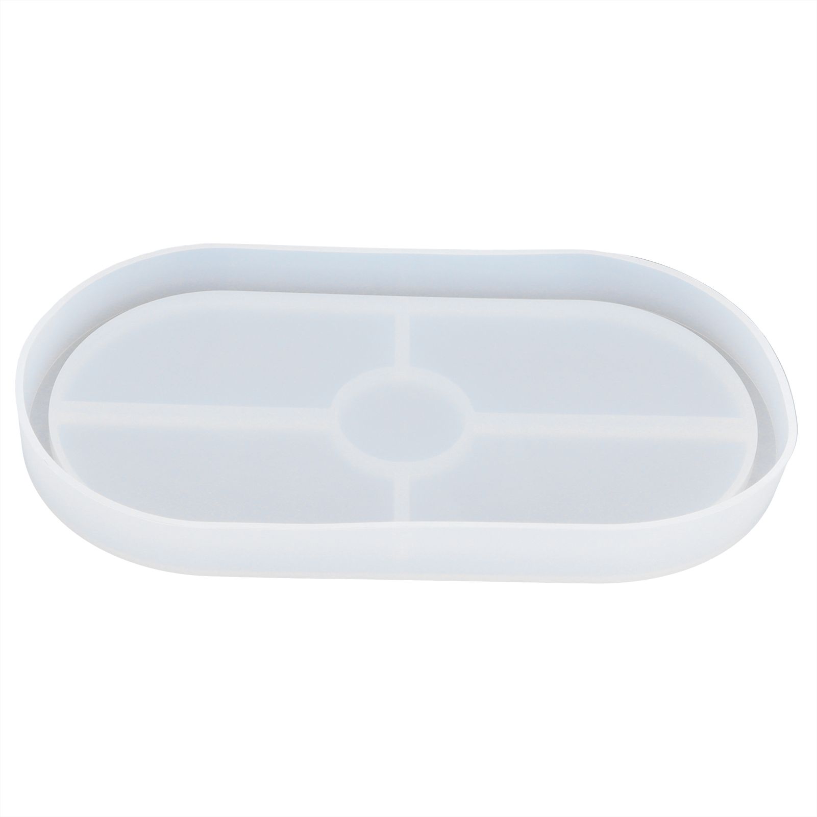 DIY Silicone Mold Oval Crystal Epoxy Resin Tea Coaster Mold for Home Kitchen Bakery — image 4